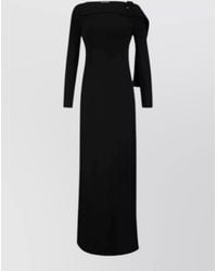 Courreges - Buckled Long-Sleeve Maxi Dress - Lyst