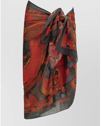 PUCCI - Orchidee Wrap Skirt Bold Print Design - Lyst