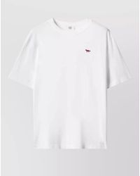 Maison Kitsuné - Organic Cotton Crew Neck Short-Sleeve T-Shirt - Lyst