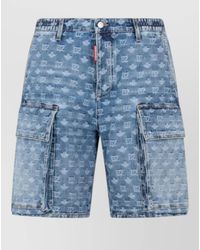 DSquared² - Shorts Cargo Design Belt Loops Multiple Pockets - Lyst