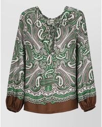 P.A.R.O.S.H. - Silk Paisley-Print Blouse - Lyst
