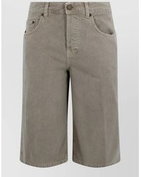 Haikure - Twill Straight-Leg Knee-Length Shorts - Lyst
