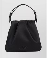 AMINA MUADDI - Pleated Top Handle Embellished Shoulder Bag - Lyst