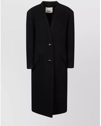 Isabel Marant - Long Wool Coat Featuring Button Detailing - Lyst