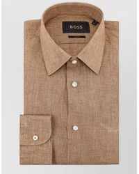 BOSS - Shirt Casual Style Button Down Collar - Lyst