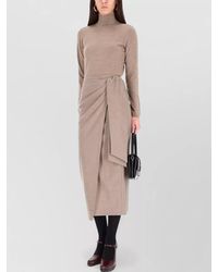 Max Mara - Turtleneck Knit Midi Dress Meana Wrap - Lyst