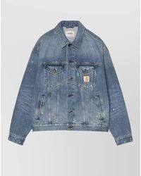Carhartt - Denim Cotton Jacket Point Collar Long Sleeves - Lyst
