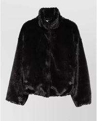 forte_forte - Chevron Faux Fur Bomber Jacket - Lyst