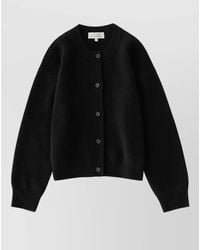 Studio Nicholson - Cashmere Wool Ribbed Crewneck Cardigan - Lyst