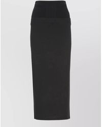 The Attico - Midi Skirt High Waist Ribbed Knit - Lyst