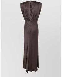Semicouture - Satin Maxi Dress - Lyst