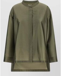Max Mara - Racconto Shirt Long Sleeves High Low Hem - Lyst
