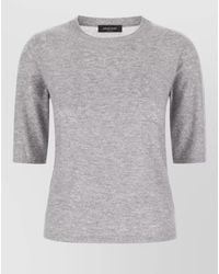 Fabiana Filippi - Knitted Top Straight Fit Ribbed Cuffs Hem Sequins - Lyst