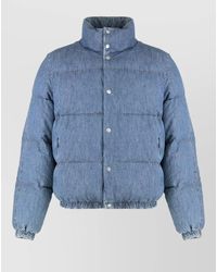 Dolce & Gabbana - Denim Quilted Puffer Jacket - Lyst