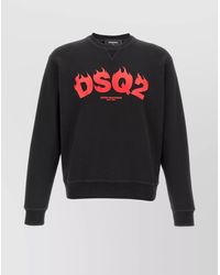 DSquared² - Crew Neck Graphic Print Long Sleeves Sweater - Lyst