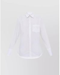 Victoria Beckham - Organic Cotton Long-Sleeve Shirt - Lyst