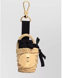 Patou - Raffia Bucket Charm Keyring - Lyst