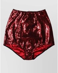 Dolce & Gabbana - Sequin Embellished High-Waist Short Shorts - Lyst