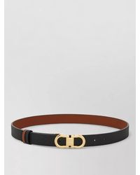 Ferragamo - Hammered Leather Reversible Belt - Lyst