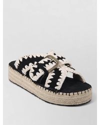 Mou - Leather Braided Platform Sandals - Lyst