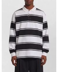 Balenciaga - Long-Sleeved Stripe Polo T-Shirt - Lyst