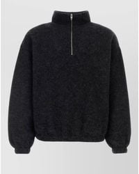 Jil Sander - Wool Half-Zip Turtleneck Sweatshirt - Lyst