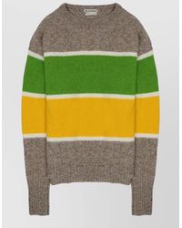 JW Anderson - Wool Striped Crew Neck Long Sleeve Top - Lyst
