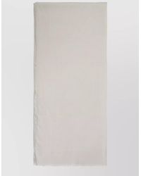 Max Mara - Wool Silk Jacquard Logo Fringed Scarf - Lyst