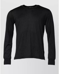 Dolce & Gabbana - Silk Crew Neck Long-Sleeve T-Shirt - Lyst