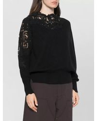 Ermanno Scervino - Cashmere Crewneck Sweater Off Shoulder Design - Lyst