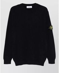 Stone Island - Ribbed Regular-Fit Cotton Crewneck Sweater - Lyst