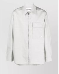Etudes Studio - Wool Long-Sleeve Zip-Up Shirt - Lyst