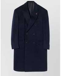 Gucci - Long Double Breasted Coat Notch Lapel - Lyst