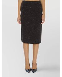 Bottega Veneta - Wool Skirt With English Rib Knit - Lyst