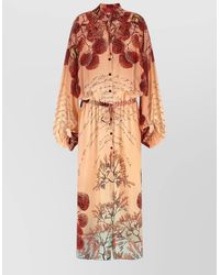 F.R.S For Restless Sleepers - Cenide Dress Elastic Waist Long Sleeves Print - Lyst