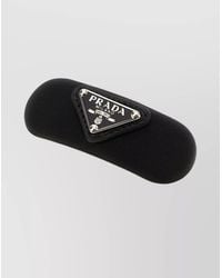Prada - Rectangular Fabric Hair Accessory Clip - Lyst