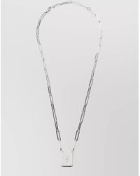 Celine - Brass Tag Necklace - Lyst