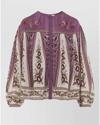 FARM Rio - Ainika Blouse Floral Embroidery Long Sleeves - Lyst