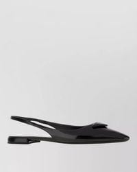 Prada - Leather Ballerinas Pumps Glossy Pointed Toe - Lyst