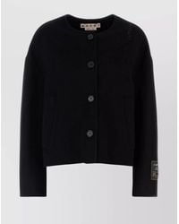 Marni - Felt Blazer With Long Sleeves And Patch Pockets - Lyst