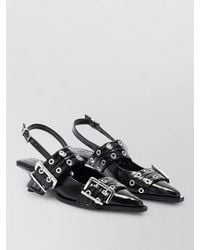 Ganni - Pointed-Toe Buckle Pumps - Lyst
