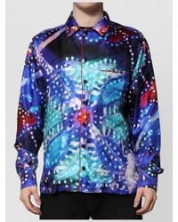 Dolce & Gabbana - Printed Silk Lounge Casual Shirt - Lyst
