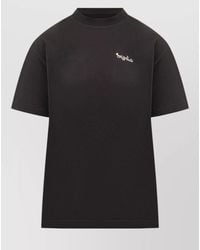 Off-White c/o Virgil Abloh - Cotton Ribbed Crew-Neck Logo-Print T-Shirt - Lyst