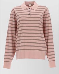 THE GARMENT - Madison Knit Polo Shirt Collared Striped - Lyst