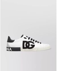 Dolce & Gabbana - Low-Top Leather Sneakers Vintage Effect - Lyst