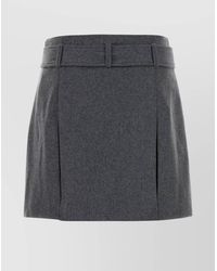 A.P.C. - Mini Skirt Cecile Belted Waist - Lyst