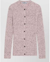 Prada - Crew Neck Ribbed Knit Long Sleeves - Lyst