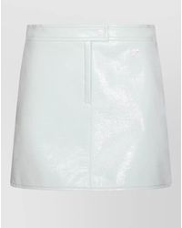 Courreges - Midi Skirt Knee Length Shiny Buttons - Lyst