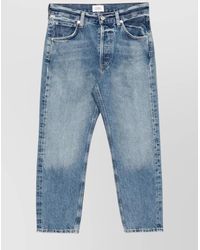 Citizens of Humanity - Cropped Faded Boyfriend Jeans With Belt Loops - Lyst