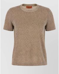 Missoni - Metallic Short Sleeve Crew Neck T-Shirt - Lyst